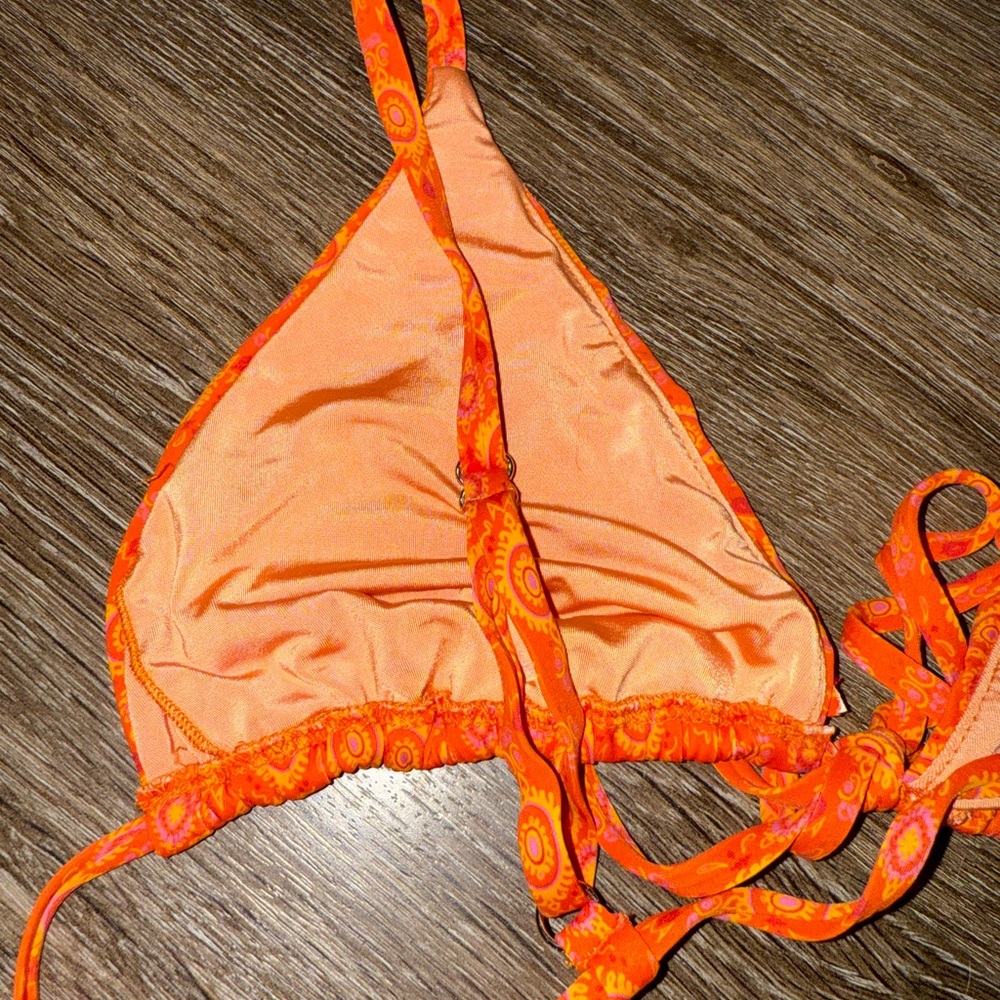 Dippin Daisy Orange Patterned Bikini Set - image 4